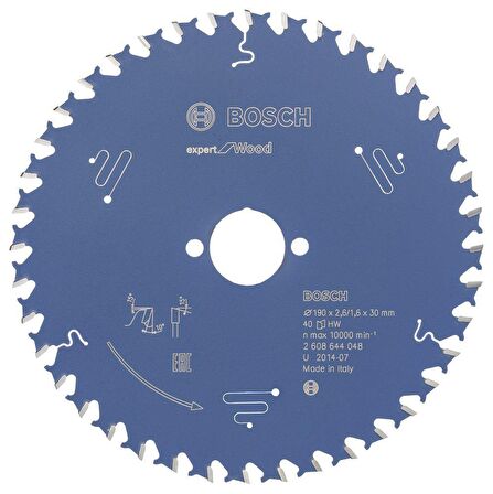 Bosch Ahşap Kesme Daire Testere Bıçağı 190*30 mm 40 Diş Expert 2608644048